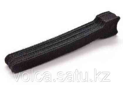 Хомут многократного использования Velcro®, 150мм, с мягкой застежкой, чёрный Астана
