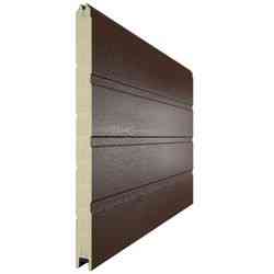 Ворота секционные RSD02, дизайн панели: доска, цвет: коричневый. Караганда