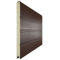 Ворота секционные RSD02, дизайн панели: доска, цвет: коричневый. Караганда - изображение 2