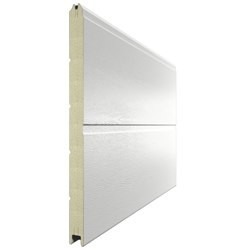 Ворота секционные RSD02, дизайн панели: широкая полоса, цвет: белый. Караганда - изображение 2