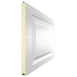 Ворота секционные RSD02, дизайн панели: филенка, цвет: белый. Караганда - изображение 2