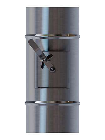 Дроссель клапан для круглых воздуховодов D200 оцинкованная сталь Астана - изображение 3