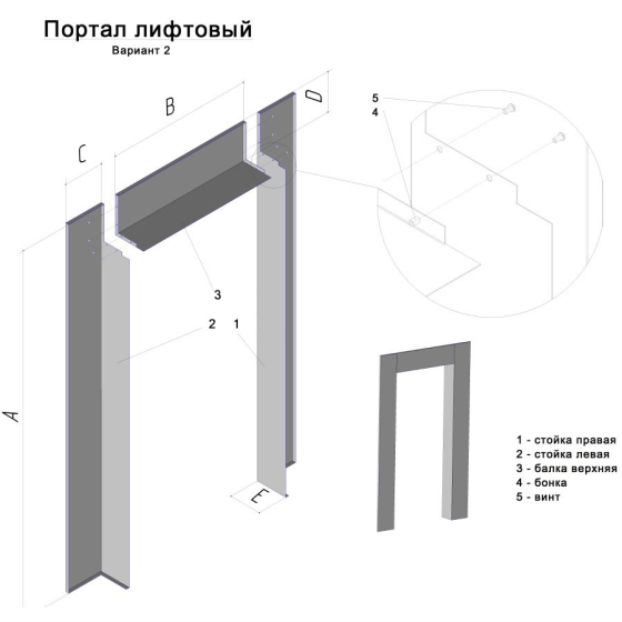 Лифтовые порталы, прямой завод изготовитель Алматы
