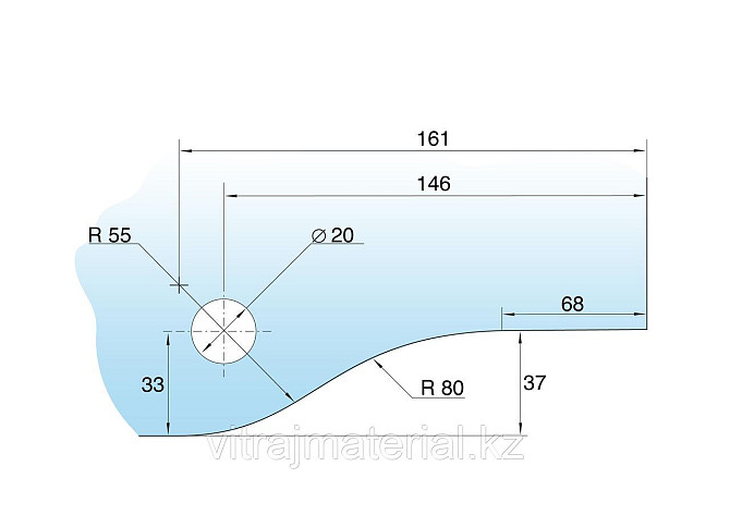 Фитинг верхний DG-P-1 | FGD-168 SUS304/SSS | Матовый Алматы - изображение 2