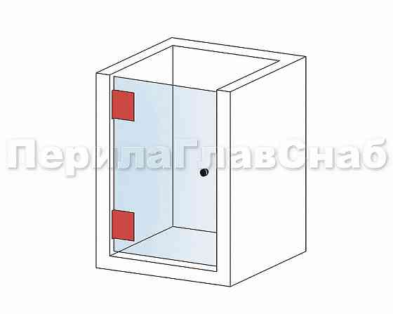 Петля для душевой кабины стена-стекло 90°, 90*55, AISI 304, полированная Алматы