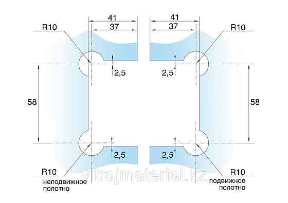 Петля стекло-стекло угол поворота 180˚ | FGD-63BR/CR | Латунь/ Хром Алматы