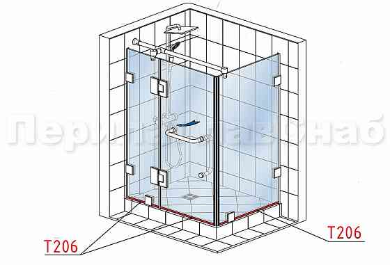 Уплотнитель для стекла 8мм, стена-стекло 2,2 м. Алматы