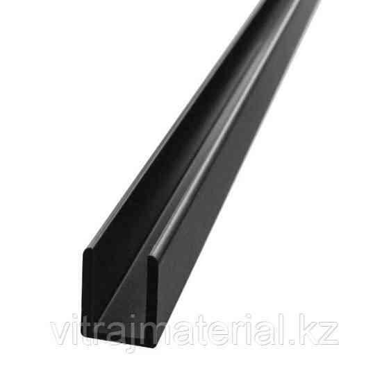 Профиль DG-1 опорный черный под стекло 8 мм. 19Х13 L-3000 мм. | FGD-206.2 BL |Черный Алматы