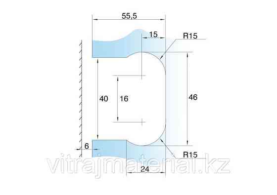 Петля Veneto, стена-стекло 90°, черная | FGD-341 BR/BL Алматы