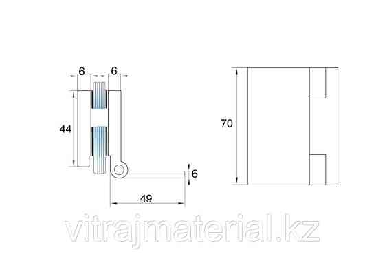 Петля Liguria, стена-стекло (подходит для дверей типа гармошка) | FGD-355 BR/BL Алматы