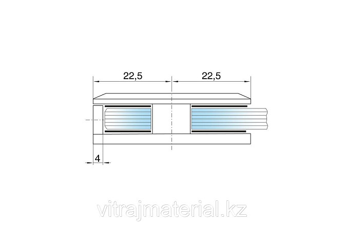 Коннектор DG-1 пол-стена-стекло | FGD-142 ZN/BL | Цинк/ Черный Алматы - изображение 2