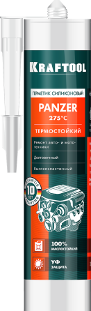 KRAFTOOL PANZER, 300 мл, черный, термостойкий силиконовый герметик (41259-4) Алматы