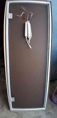 Дверь 7x19 матовая для турецкой бани (Короб: Алюминий, Размер: 69x189 см, Cтекло - матовое, C порого Алматы