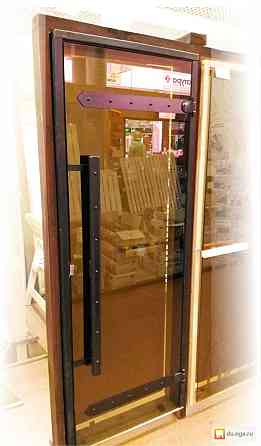 Дверь для русской бани Harvia STG LEGEND 7х19 (размер = 70х190 см, короб-сосна, стекло-бронза, ручка Алматы