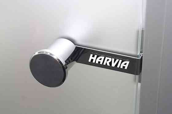 Дверь для русской бани Harvia STG 7х19 сатин (размер = 70х190 см, короб-сосна, стекло-матовое, ручка Алматы
