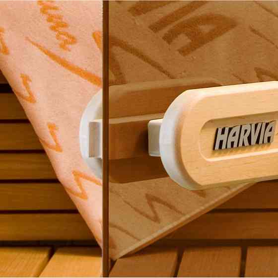 Дверь Harvia STG 7х19 для финской сауны (размер = 70х190 см, короб - ольха, стекло - бронза, ручка - Алматы