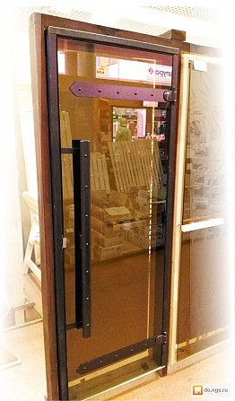 Дверь Harvia STG Legend 7*19 для финской сауны (размер = 70х190 см, короб-сосна, стекло-бронза, ручк Алматы - изображение 4