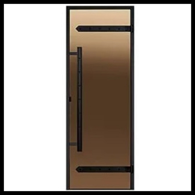 Дверь Harvia STG Legend 7*19 для финской сауны (размер = 70х190 см, короб-сосна, стекло-бронза, ручк Алматы - изображение 1