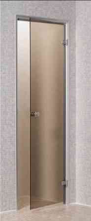 Дверь для хамама Andres Au Bronze Matted 7х19 (короб - алюминий, стекло - бронза матовое, без порога Алматы