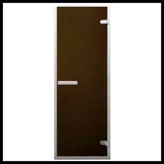 Дверь для хамама Steam Bronze Matted 8х20 (размер = 79*199 см, короб - алюминий, стекло - матовое, с Алматы