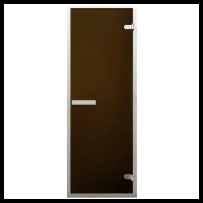 Дверь для хамама Steam Bronze Matted 8х20 (размер = 79*199 см, короб - алюминий, стекло - матовое, с Алматы - изображение 1