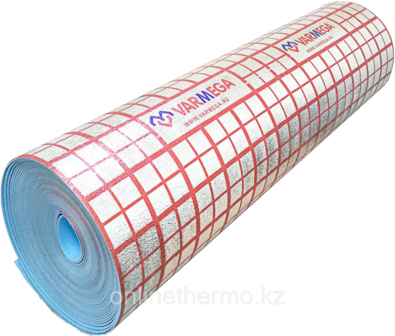 Подложка для теплого пола VARMEGA, материал комбинированный 3мм. (рулон 30 кв.м.) Алматы