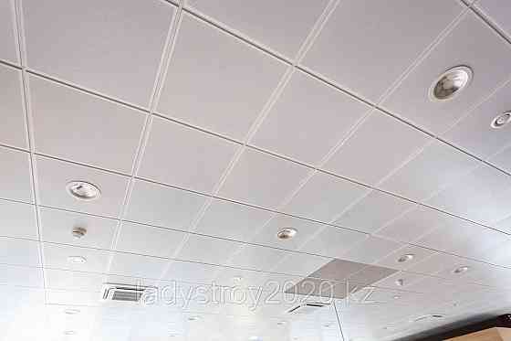 Кассетный металлический подвесной потолок с комплектующими Алматы