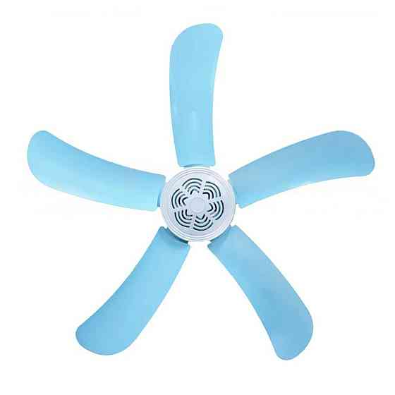 Потолочный вентилятор "Лепесток" голубой (Fei Peng) 5 лопастей d = 31.5 см Алматы