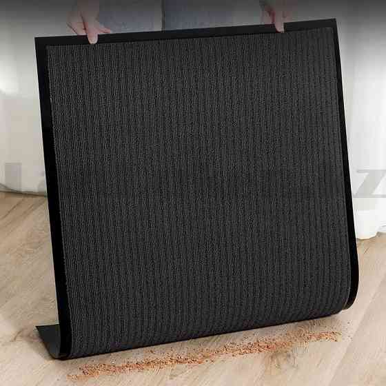 Грязезащитный придверный коврик на резиновой основе 60х40 см черный Алматы