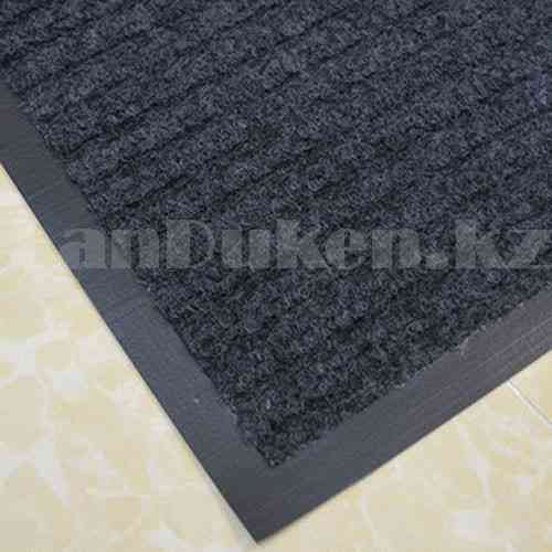 Грязезащитный придверный коврик на резиновой основе 150х90 см черный Алматы