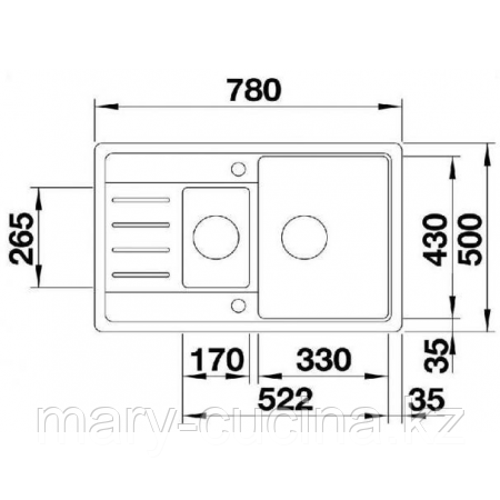 Кухонная мойка Blanco Legra 6S compact жасмин Астана