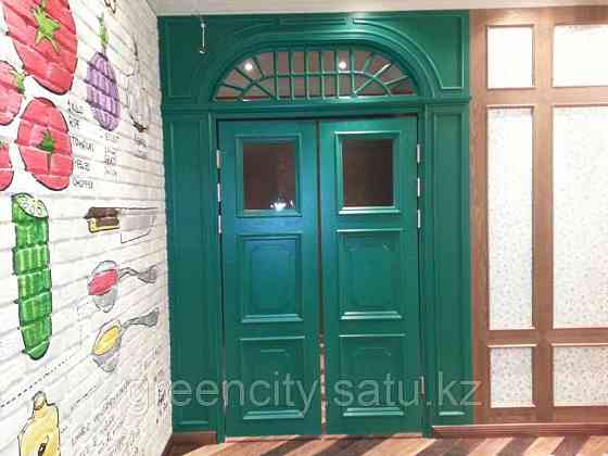 Двери из натурального дерева, изготовление дверей Астана