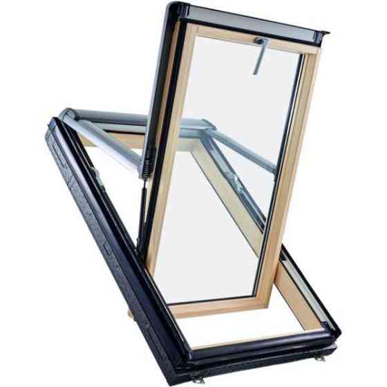 Мансардное окно ROTO Designo R79 (двухкамерный стеклопакет, с осью поворота 1/3) Нур-Султан