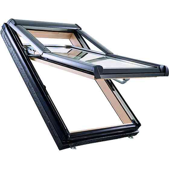 Мансардное окно ROTO Designo R79 (двухкамерный стеклопакет, с осью поворота 1/3) Нур-Султан