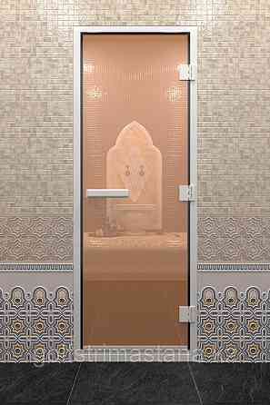 Дверь для хамам "В ЗОЛОТОМ ПРОФИЛЕ" 2000, Бронза, 700 Нур-Султан