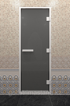 Дверь для хамам "В ЗОЛОТОМ ПРОФИЛЕ" 2000, Сатин, 700 Астана - изображение 2