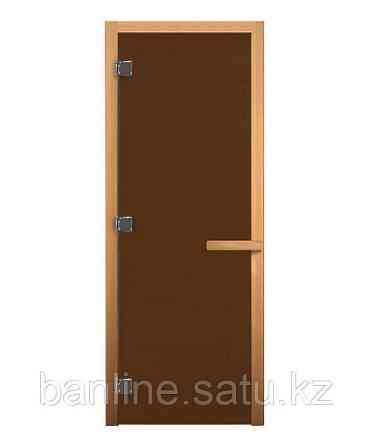 Дверь для бани Бронза Матовая 690х1890мм (8мм, 3 петли 716 GB) (ОСИНА) Астана