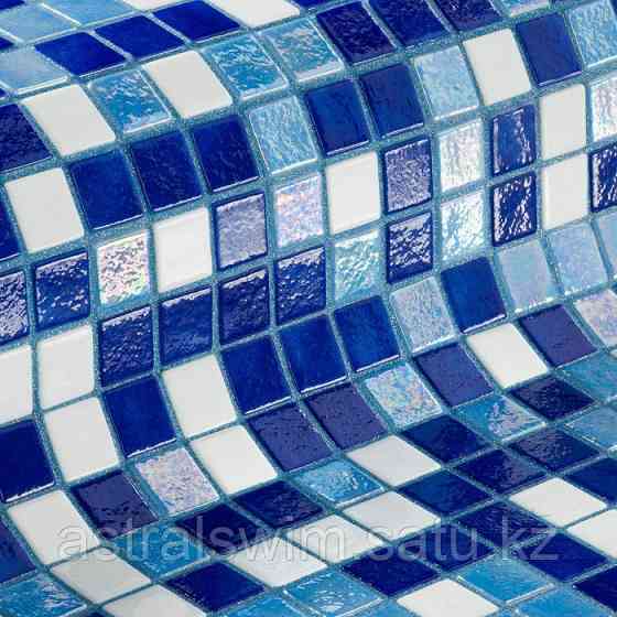 Стеклянная облицовочная мозаика модели Oasis Астана