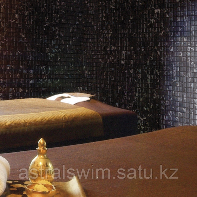 Стеклянная облицовочная мозаика модели Zen Black Marble Астана - изображение 2