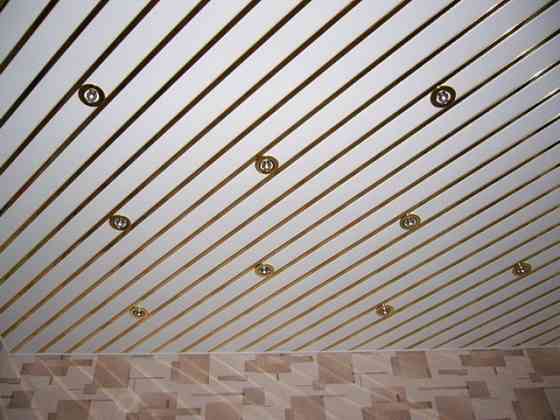 Реечный потолок серебро металлик Нур-Султан