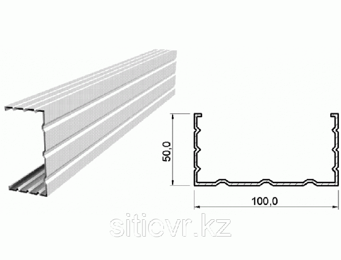 Профиль стоечный 100*50 (0,6) Нур-Султан - изображение 1