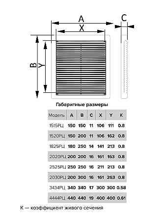 Решетка 34*34 см вентиляционная цилиндрическая с сеткой Астана