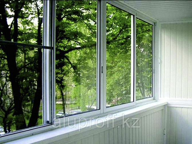 Алюминиевые окна на балкон Уральск - изображение 1