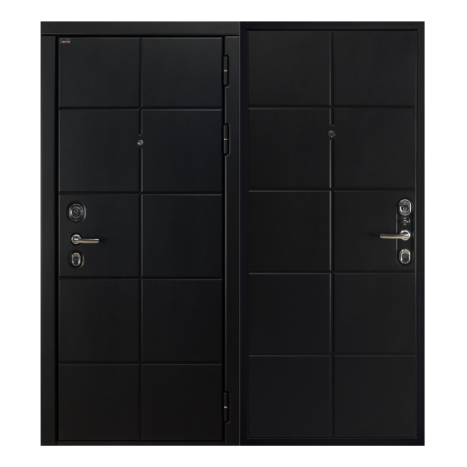 Входная дверь STR-18 2050x860 мм кварц черный, сталь, левая Караганда - изображение 1