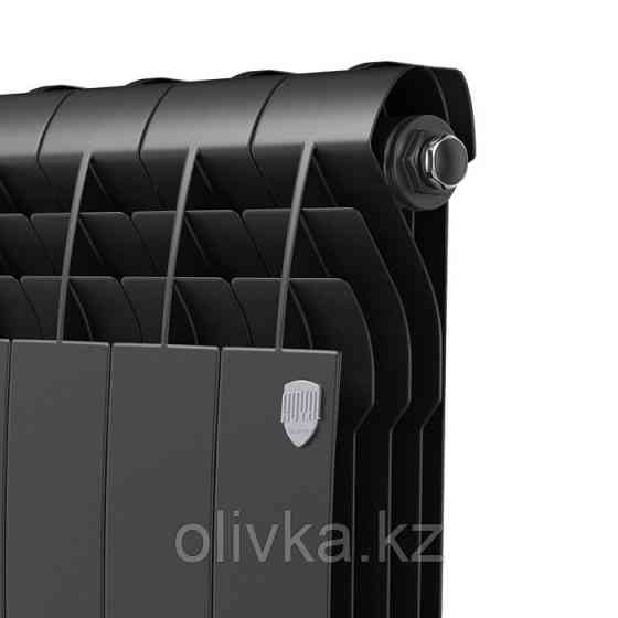 Радиатор биметаллический Royal Thermo BiLiner new/Noir Sable, 500 x 80 мм, 6 секций, черный Караганда