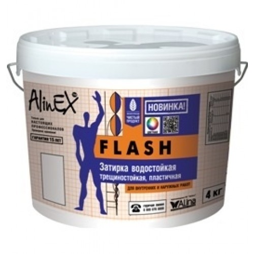 Затирка для швов плитки "AlinEX Flash" 4 кг цветная Аксу - изображение 1