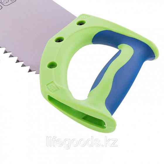 Ножовка по дереву "Зубец", 500 мм, шаг зуба 10 мм, каленый зуб 2D, двухкомпонентная рукоятка Сибртех Алматы