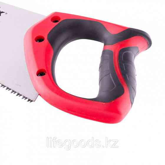 Ножовка по дереву, 450 мм, 7-8 TPI, зуб-3D, каленый зуб, двухкомпонентная рукоятка Matrix 23541 Алматы
