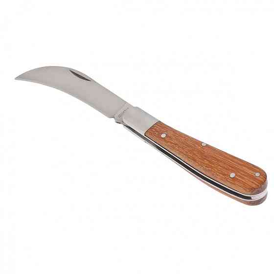Нож садовый складной, изогнутое лезвие, 170 мм, деревянная рукоятка, Palisad Алматы