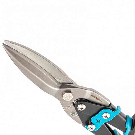 Ножницы по металлу "Piranha", 270 мм, прямой проходной рез, сталь СrMo, двухкомпонентные рукоятки Gr Алматы